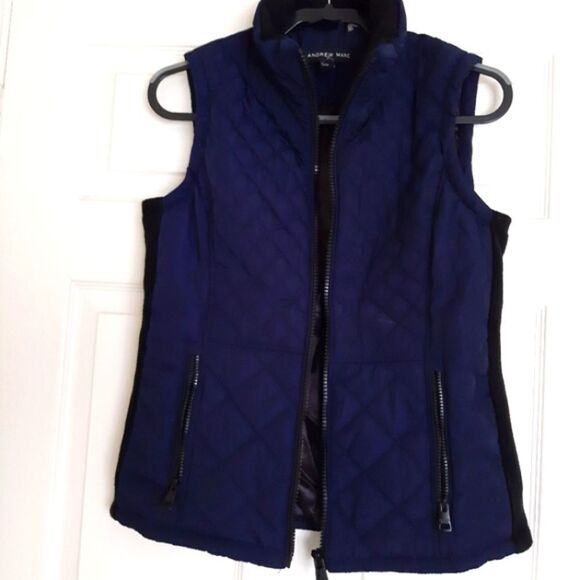 NWT Andrew Marc Navy Boho Quilted Insulated Sz S - Picture 2 of 6